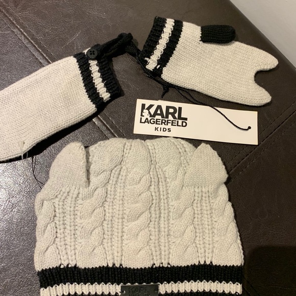 Hat and mittens Karl Lagerfeld kids 1T - Picture 1 of 2
